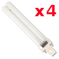 4 Ampoules UV 9W pour lampe UV ongle en gel