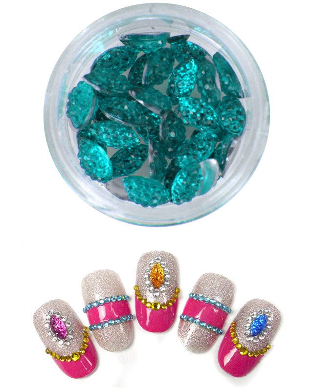Studs strass ogive - turquoise