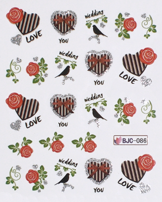 Stickers ongles Nail Art : Love you wedding