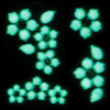 Stickers ongles phosphorescents "Fleurs 3"