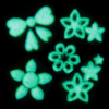Stickers ongles phosphorescents "Fleurs et Noeuds"