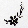 Stickers ongles Nail Art : "Fleurs noires"