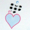 Stickers ongles Nail Art : Coeurs en tissu