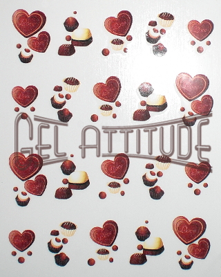 Stickers ongles Nail Art : Coeur en chocolat