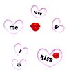 Stickers ongles Nail Art : kiss me love