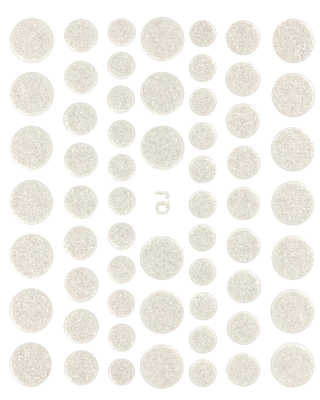 Stickers ongles Nail Art : bouton blanc pailleté