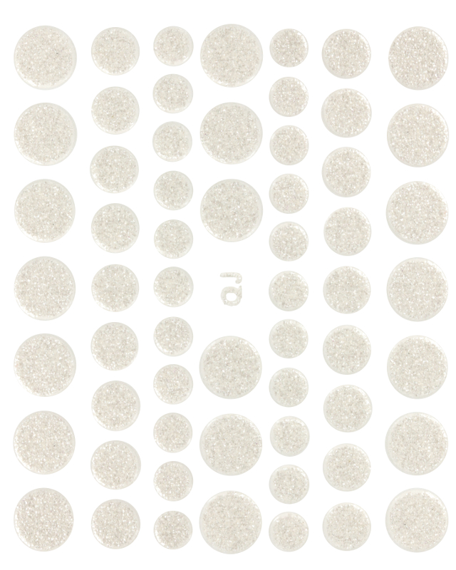 Stickers ongles Nail Art : bouton blanc pailleté