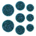 Stickers ongles Nail Art : bouton bleu pailleté