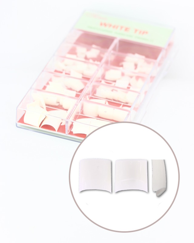 Boîte 100 capsules square blanches, petite encoche
